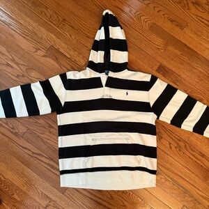 Polo by Ralph Lauren Black and White Striped Sweatshirt